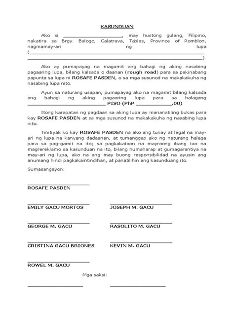 kasunduan sa right of way|Understanding Rights of Way in the Philippines: Legal .